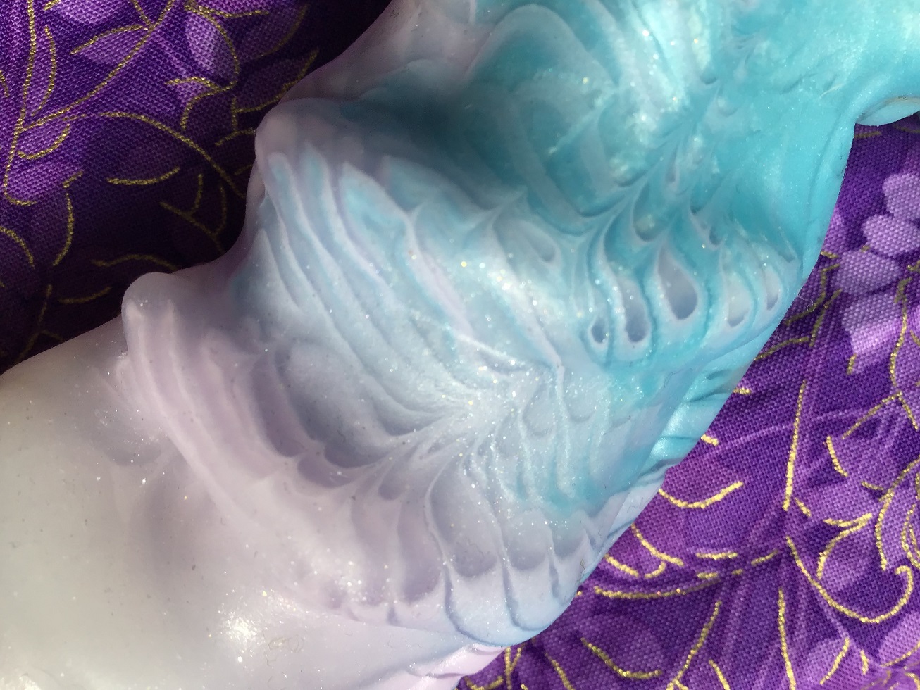 A close-up of the translucent silicone