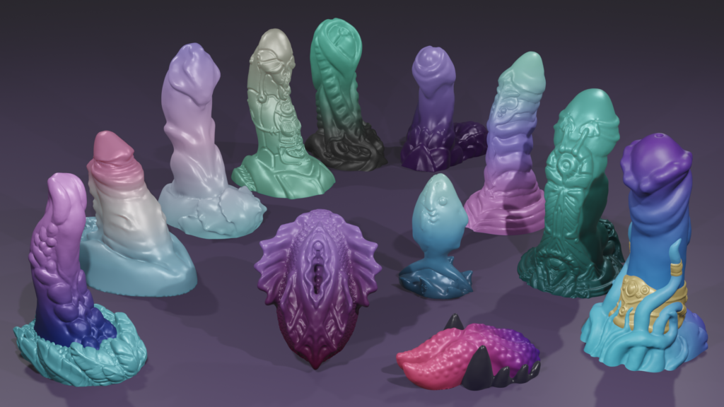 Renders of dildos that I designed